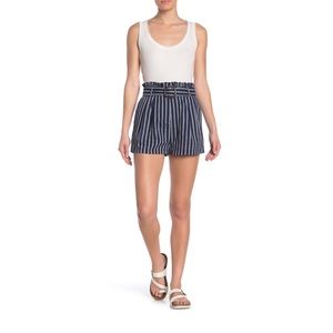 Α. Calin Striped Paper Bag Waist Shorts NWT